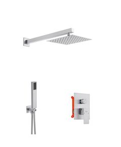 Душова система прихованого монтажу Kroner KRP Нержавіючий куб ESG082, фото  | SNABZHENIE.com.ua