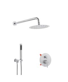 Душова система прихованого монтажу Kroner KRP, нержавіюча сталь, фото  | SNABZHENIE.com.ua