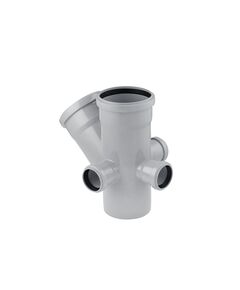 Крестовина двухплоскостная для внутренней канализации Rozma 110х110/45°+50/90°, фото  | SNABZHENIE.com.ua