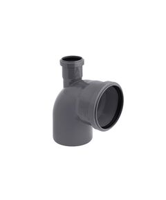 Колено для внутренней канализации Baux 110х90&deg; с отводом 50 мм вверх, фото  | SNABZHENIE.com.ua