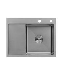 Кухонная мойка Kroner KRP Geb&uuml;rstet 6350RHM (3,0/1,0 мм), фото  | SNABZHENIE.com.ua