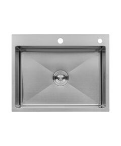 Кухонна мийка Kroner KRP Geb&uuml;rstet 6350HM (3,0/1,0 мм), фото  | SNABZHENIE.com.ua