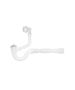 Сифон для ванни Kroner KRP-BS01 1 1/2х40/50 мм з переливом, прямоточний, фото  | SNABZHENIE.com.ua