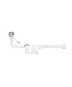 Сифон для ванни Kroner KRP-BS03 1 1/2 40/50 мм з переливом і ревізією, фото  | SNABZHENIE.com.ua