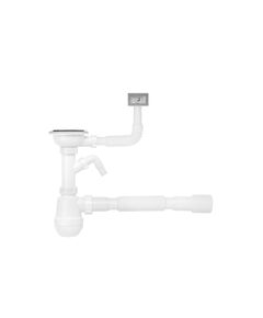 Сифон для кухонної мийки Kroner KRP - KS02-1 з відводом для пральної машини, фото  | SNABZHENIE.com.ua