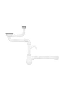 Сифон для мойки Kroner KRP-KS02S-1 с отводом для стиральной машины, фото  | SNABZHENIE.com.ua