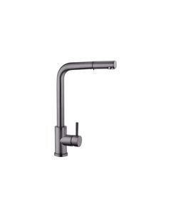 Смеситель для кухни Kroner KRP с выдвижным изливом, нержавеющая сталь, фото  | SNABZHENIE.com.ua