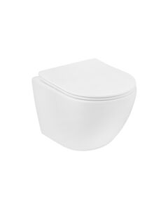 Унітаз підвісний Kroner Harz WHI483632 TORNADO безободковий з сидінням, фото  | SNABZHENIE.com.ua