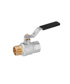 Шаровой кран WaGa 1 ВН PN40 с ручкой, никелированный CV033219, фото  | SNABZHENIE.com.ua