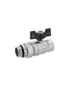 Кран-американка шаровой прямой WaGa 1 PN40 бабочка, никель, фото  | SNABZHENIE.com.ua