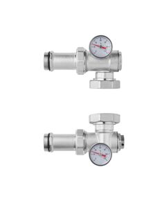 Коннектор для подключения  циркуляционного насоса 1"  STA универсальное подключение, никелированный, фото  | SNABZHENIE.com.ua