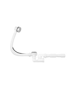 Сифон для ванни Agua BS05P 1 1/2 з переливом і ревізією, напівавтоматичний, фото  | SNABZHENIE.com.ua