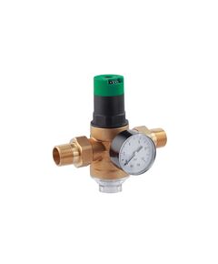 Фільтр грубої очистки з редуктором тиску Karro Mini 3/4 латунний, фото  | SNABZHENIE.com.ua