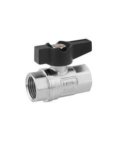 Кран шаровой Karro UNO 1/2" ВВ PN40 бабочка, никелированный, фото  | SNABZHENIE.com.ua