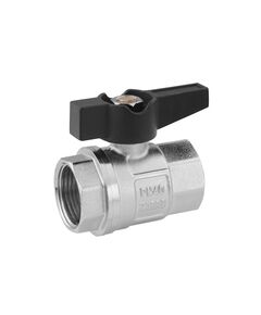 Кран шаровой Karro UNO 3/4" ВВ PN40 бабочка, никелированный, фото  | SNABZHENIE.com.ua