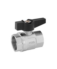 Кран шаровой Karro UNO 1" ВВ PN40 бабочка, никелированный, фото  | SNABZHENIE.com.ua