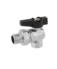 Кран-американка шаровой угловой Karro "Uno Black" 1/2" ВН PN40 бабочка, фото  | SNABZHENIE.com.ua