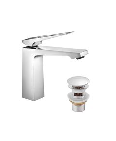 Смеситель для раковины Kroner KRP Ersel - C0110BV с донным клапаном, фото  | SNABZHENIE.com.ua