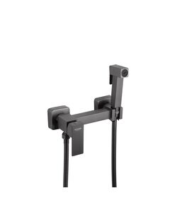 Набор для гигиенического душа со смесителем Kroner KRP Edelstahl Kubus - PVD052, фото  | SNABZHENIE.com.ua