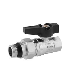 Кран-американка шаровой прямой с антипротеканием Karro "Uno Black" 1/2" ВН PN40 бабочка, фото  | SNABZHENIE.com.ua