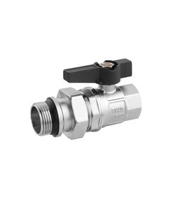 Кран-американка шаровой прямой с антипротеканием Karro "Uno Black" 1" ВН PN40 бабочка, фото  | SNABZHENIE.com.ua