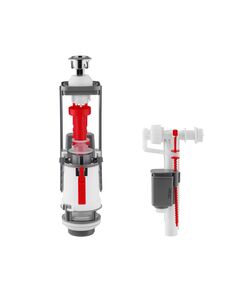 Комплект для бачка унитаза NM двухуровневый, с боковым подводом 1/2", фото  | SNABZHENIE.com.ua