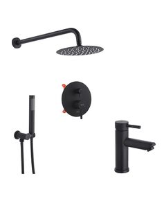 Набор 2 в 1 душевая система Kroner Edelstahl Klassisch-SCH082 + смеситель Edelstahl Klassisch-SCH010, фото  | SNABZHENIE.com.ua