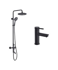 Набор 2 в 1 душевая система Kroner Edelstahl Klassisch-SCH063 + смеситель Edelstahl Klassisch-SCH010, фото  | SNABZHENIE.com.ua