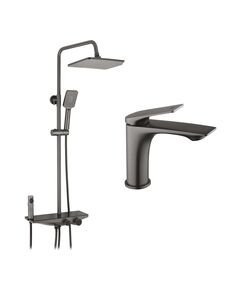 Набор 2 в 1 душевая система Kroner Armada-GRP066 + смеситель Graz-GRP010, фото  | SNABZHENIE.com.ua