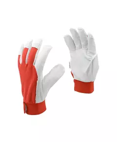 Перчатки рабочие бело-красные YATO хлопок + кожа, размер 10 (YT-74642), фото  | SNABZHENIE.com.ua