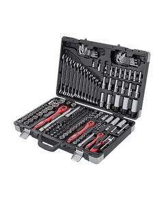 Набір інструментів INTERTOOL ET-7176, 176 од., 1/4, 3/8, 1/2 дюйма, фото  | SNABZHENIE.com.ua