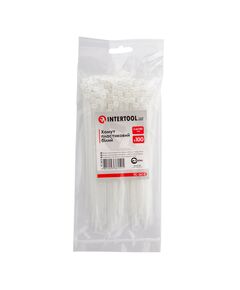 Хомут пластиковий 3,6x150 мм, 100 шт, білий INTERTOOL TC-3615, фото  | SNABZHENIE.com.ua