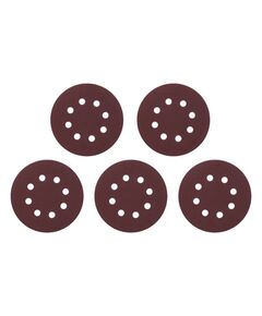 Круг наждачний самоклеючий 125 мм, К180, 5 шт, папір класу С INTERTOOL, фото  | SNABZHENIE.com.ua