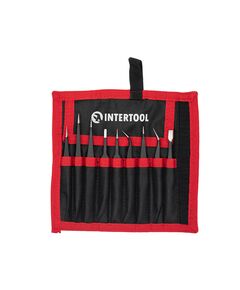 Набор антистатических пинцетов INTERTOOL NT-6002, 9 шт. в чехле, фото  | SNABZHENIE.com.ua