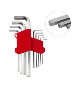 Набор Г-образных шестигранных ключей 9 ед. 1,5-10 мм Cr-V INTERTOOL HT-0602, фото  | SNABZHENIE.com.ua