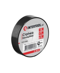 Ізоляційна лента 0,15 мм x 17 мм x 15 м чорна INTERTOOL IT-0016, фото  | SNABZHENIE.com.ua