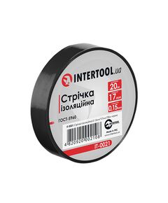 Изоляционная лента черная INTERTOOL IT-0021, фото  | SNABZHENIE.com.ua