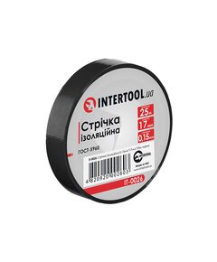 Ізоляційна лента 0,15 мм x 17 мм x 25 м чорна INTERTOOL IT-0026, фото  | SNABZHENIE.com.ua