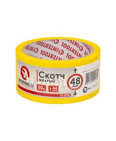 Скотч желтый 48мм*50м INTERTOOL KT-0916, фото  | SNABZHENIE.com.ua
