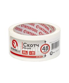 Скотч білий 48мм 50м INTERTOOL KT-0917, фото  | SNABZHENIE.com.ua