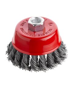 Щетка чашечная 75 мм для УШМ М14, витая проволока INTERTOOL BT-2075, фото  | SNABZHENIE.com.ua