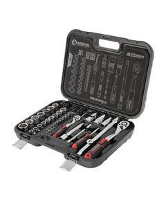 Набор инструментов 73 предмета STORM, 1/2, 1/4, Cr-V INTERTOOL ET-8073, фото  | SNABZHENIE.com.ua