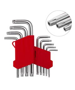 Набір Г-образних ключів TORX 9 шт (Т10-Т50) Cr-V INTERTOOL HT-0604, фото  | SNABZHENIE.com.ua