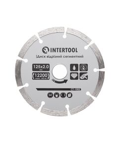 Диск алмазний сегментний 125 мм, 16-18% INTERTOOL CT-1002, фото  | SNABZHENIE.com.ua