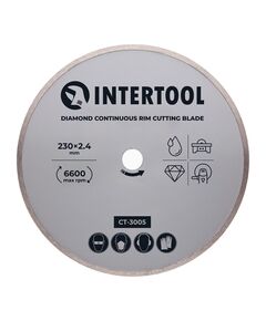 Алмазний відрізний диск для плитки 230 мм, INTERTOOL CT-3005, фото  | SNABZHENIE.com.ua