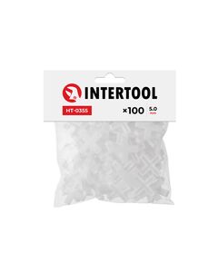 Набор дистанционных крестиков для плитки 5,0 мм / 100 шт INTERTOOL HT-0355, фото  | SNABZHENIE.com.ua