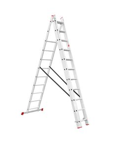 Лестниця алюмінієва 3-секційна 3x11 ступенів, 6.7м INTERTOOL LT-0311, фото  | SNABZHENIE.com.ua
