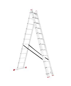 Алюмінієва 3-секційна сходи 12 ступенів, 7.6 м INTERTOOL LT-0312, фото  | SNABZHENIE.com.ua