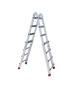 Алюмінієва телескопічна розкладна драбина INTERTOOL LT-2044, 4x4, фото  | SNABZHENIE.com.ua