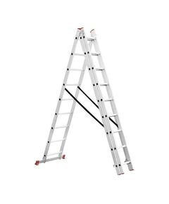 Лестниця алюмінієва 3-секційна INTERTOOL LT-0308, 5.09м, 3x8, фото  | SNABZHENIE.com.ua
